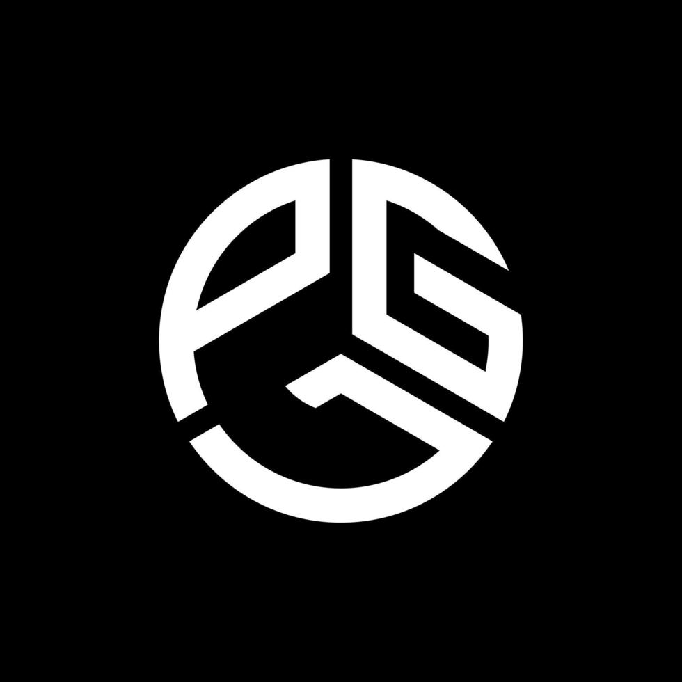 design de logotipo de carta pgl em fundo preto. conceito de logotipo de letra de iniciais criativas pgl. design de letra pgl. vetor
