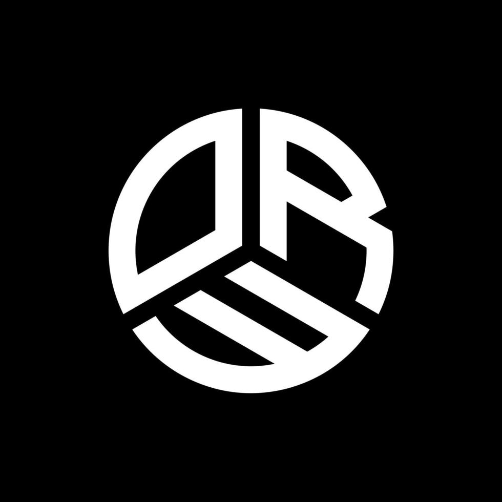 design de logotipo de carta orw em fundo preto. orw conceito de logotipo de carta de iniciais criativas. orw design de letras. vetor