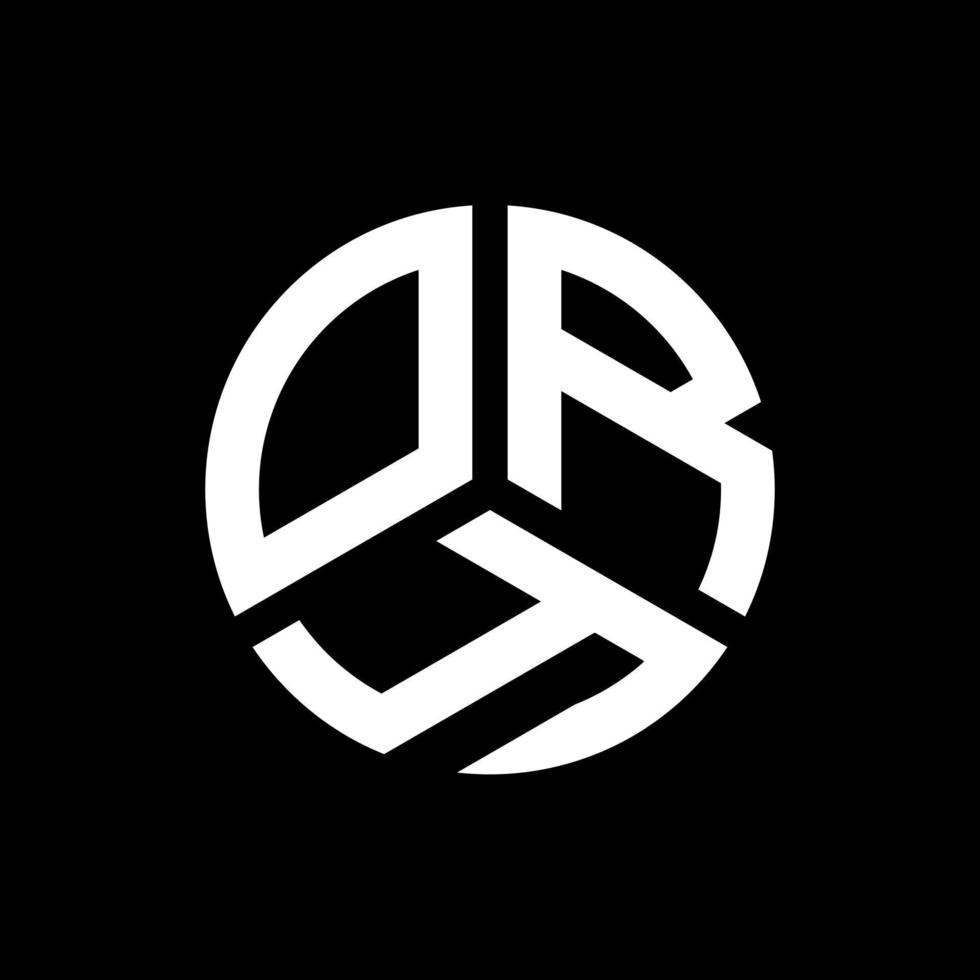 design de logotipo de carta ory em fundo preto. conceito de logotipo de letra de iniciais criativas ory. design de letra ory. vetor