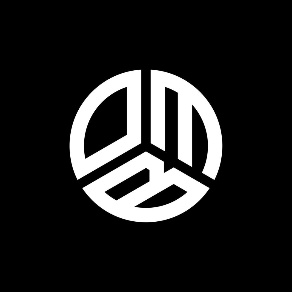 design de logotipo de carta omb em fundo preto. conceito de logotipo de letra de iniciais criativas omb. design de letra omb. vetor