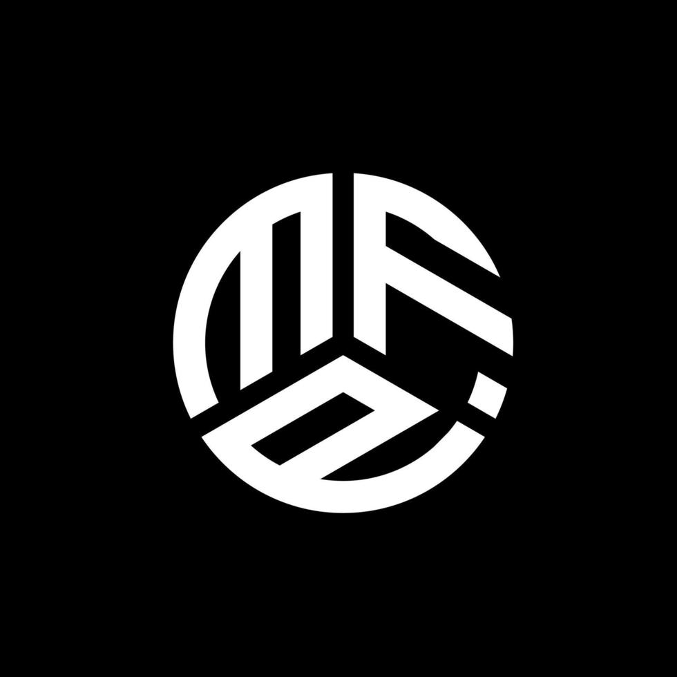 design de logotipo de carta mfp em fundo preto. conceito de logotipo de letra de iniciais criativas mfp. design de letra mfp. vetor