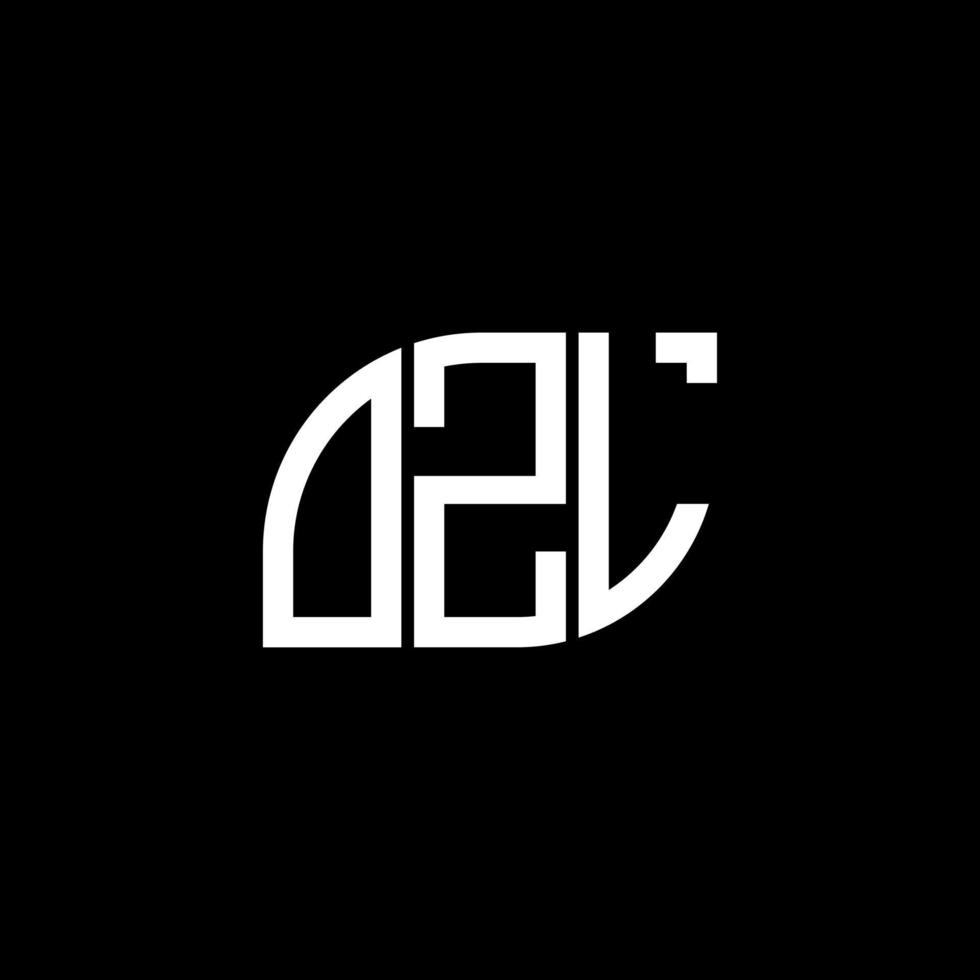 design de logotipo de carta ozl em fundo preto. conceito de logotipo de letra de iniciais criativas ozl. design de letra ozl. vetor