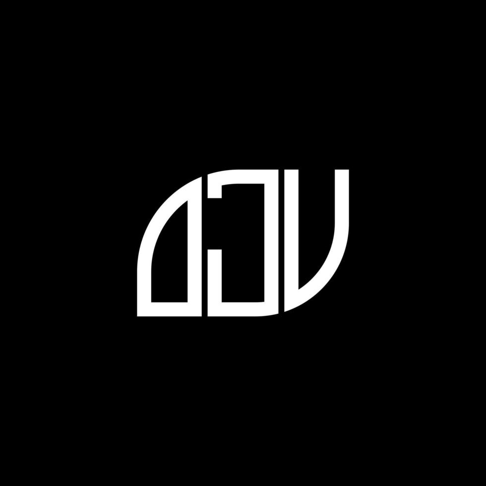 design de logotipo de carta ojv em fundo preto. conceito de logotipo de letra de iniciais criativas ojv. design de letra ojv. vetor