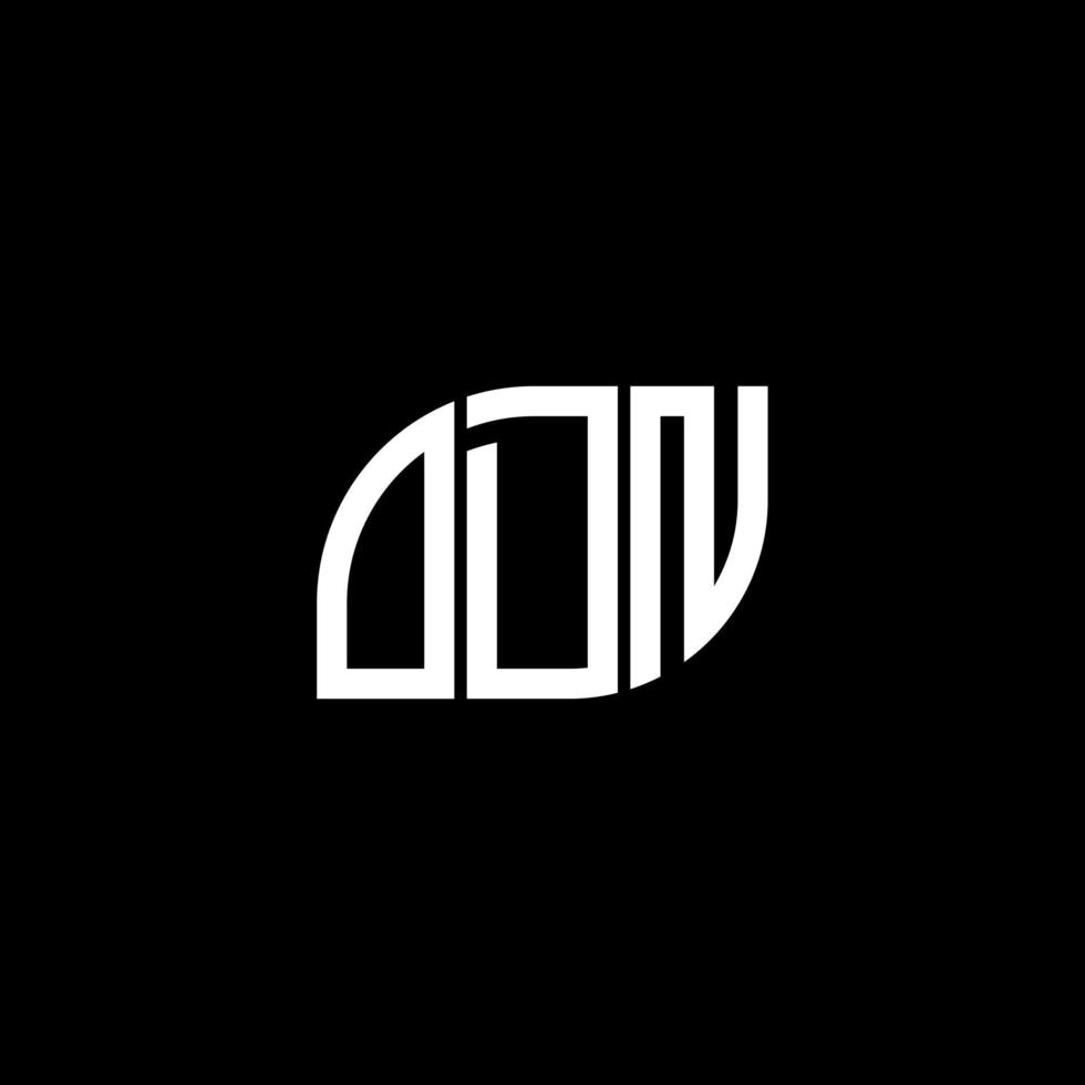design de logotipo de carta odn em fundo preto. conceito de logotipo de carta de iniciais criativas odn. design de letras odn. vetor