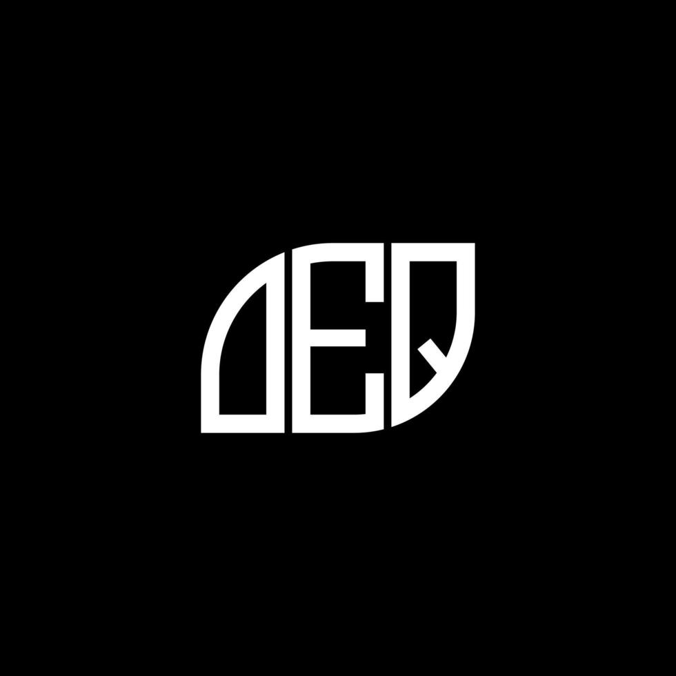 . oeq carta design.oeq carta logotipo design em fundo preto. conceito de logotipo de letra de iniciais criativas oeq. design de letra oeq. vetor