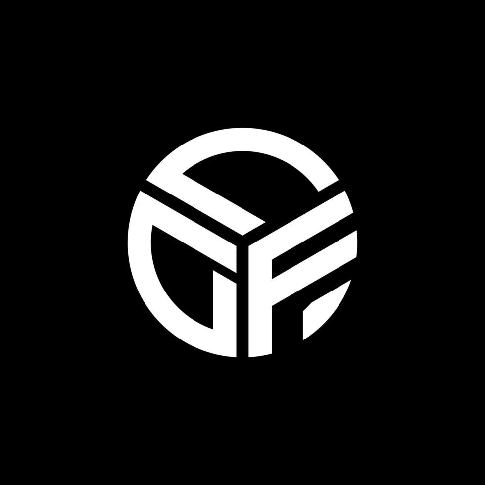 design de logotipo de letra ldf em fundo preto. conceito de logotipo de letra de iniciais criativas ldf. desenho de letra ldf. vetor