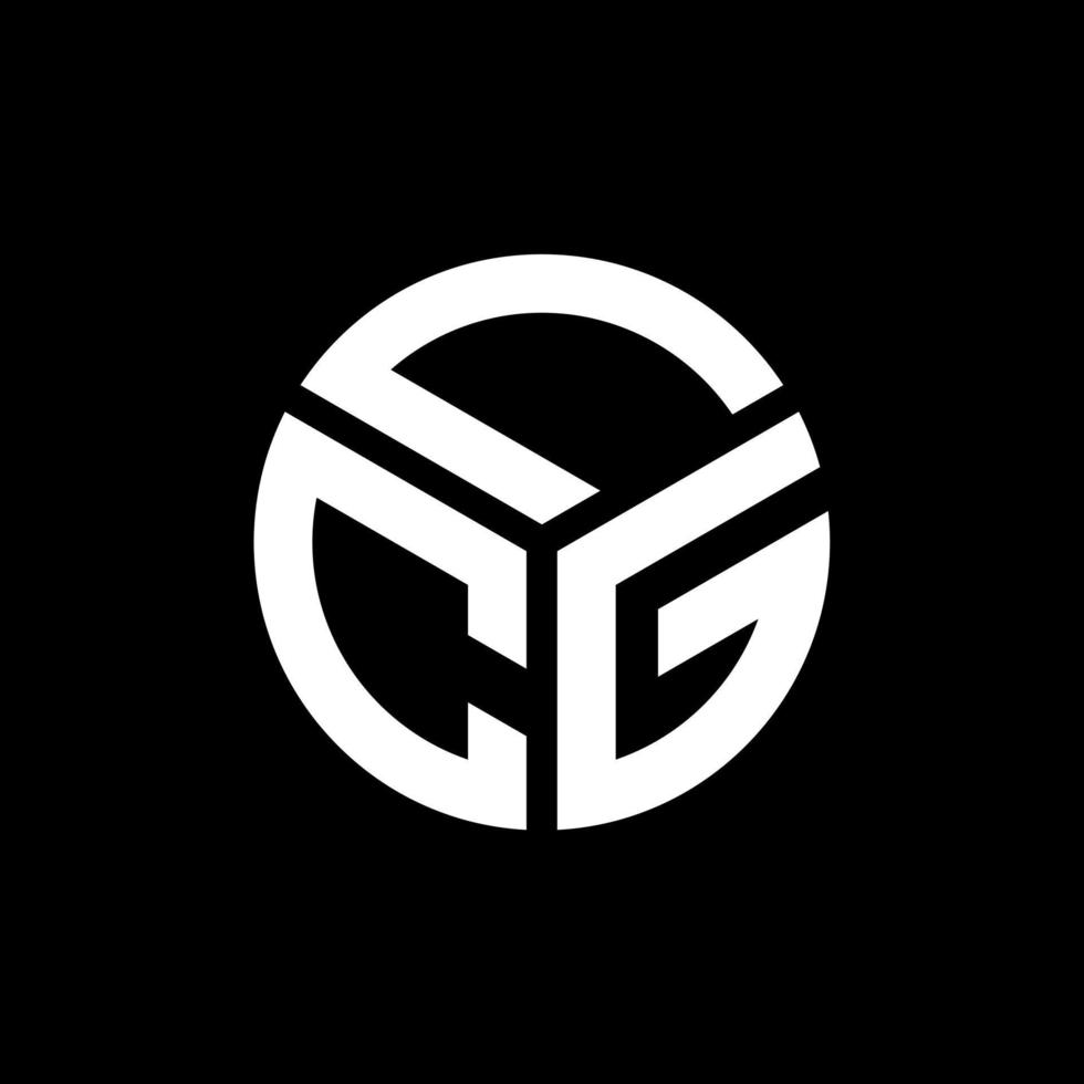design de logotipo de letra lcg em fundo preto. conceito de logotipo de letra de iniciais criativas lcg. design de letra lcg. vetor