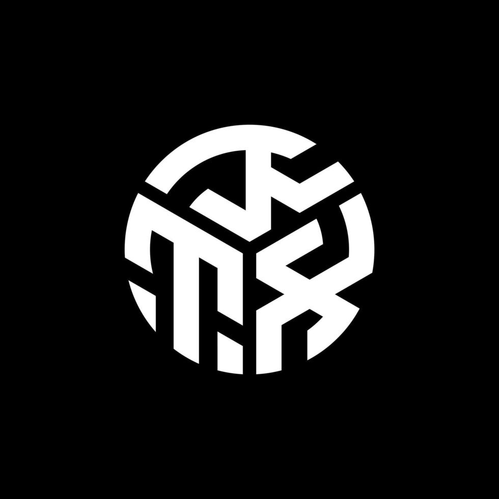 design de logotipo de letra ktx em fundo preto. conceito de logotipo de letra de iniciais criativas ktx. design de letra ktx. vetor