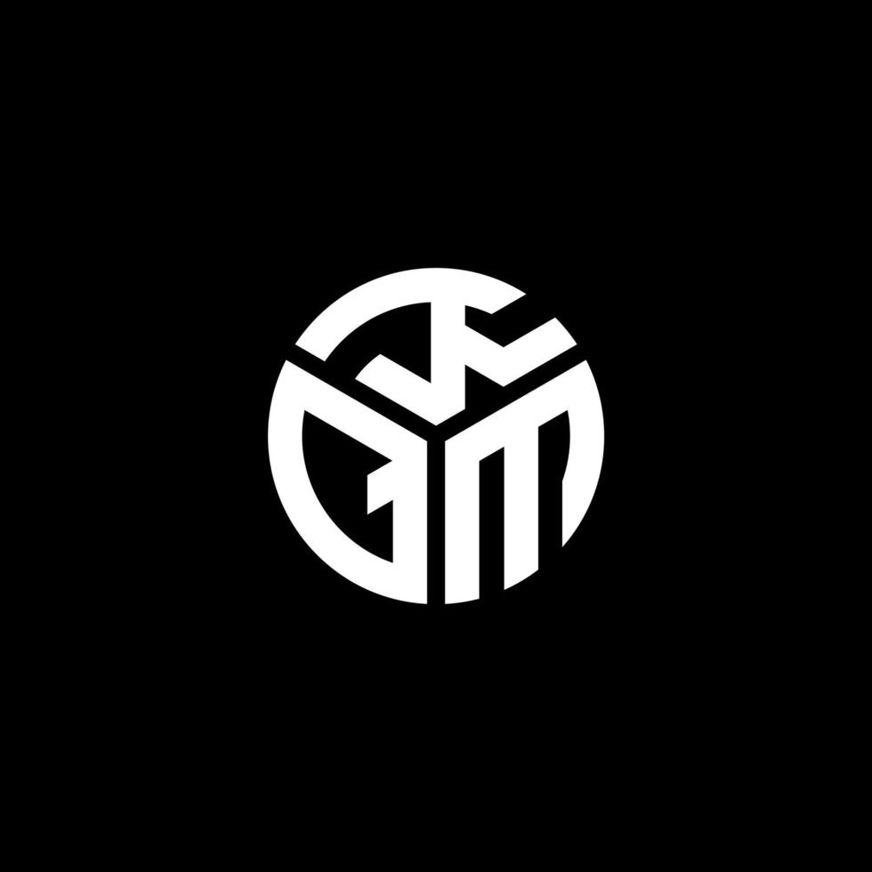 design de logotipo de letra kqm em fundo preto. conceito de logotipo de letra de iniciais criativas kqm. projeto de letra kqm. vetor