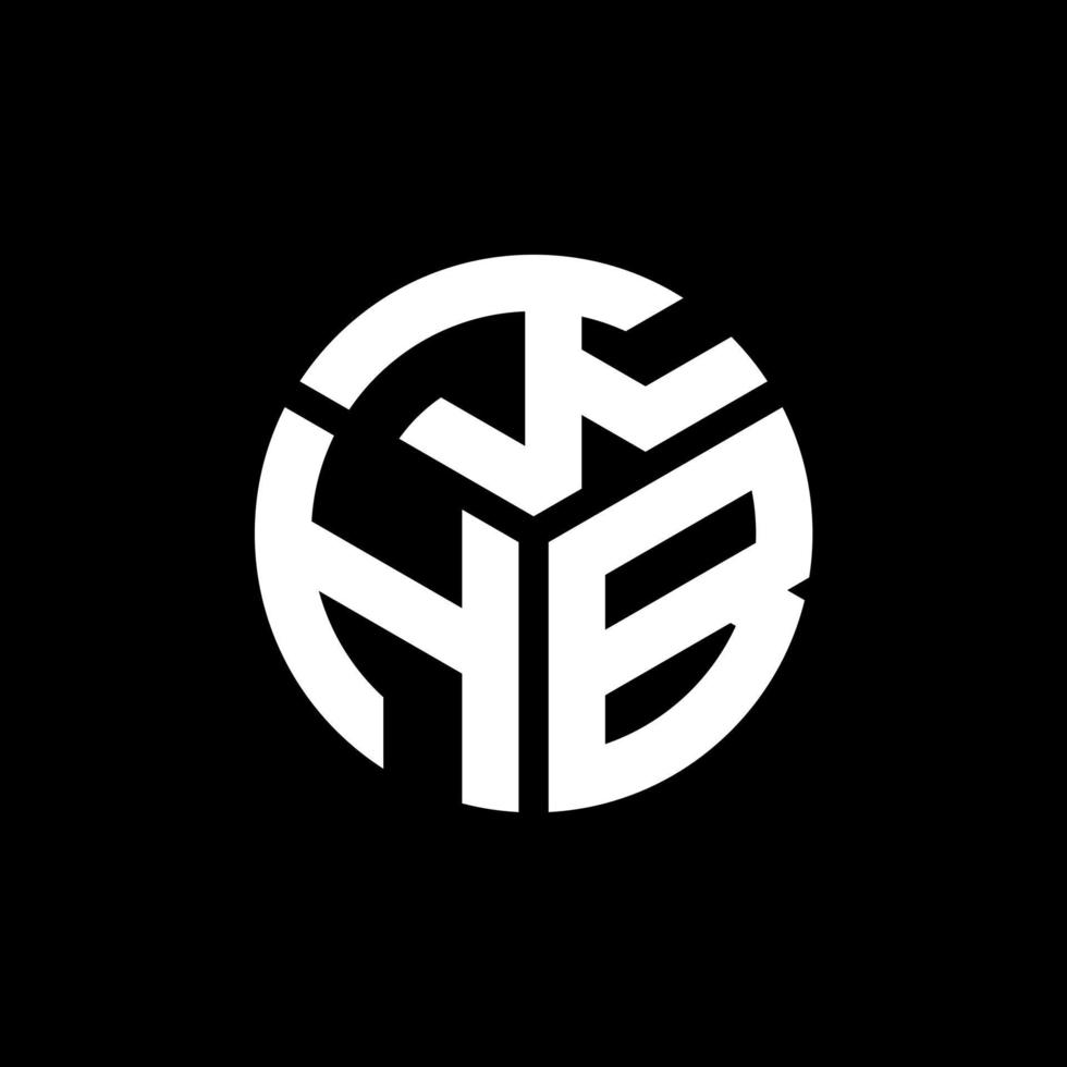 design de logotipo de letra khb em fundo preto. conceito de logotipo de letra de iniciais criativas khb. projeto de letra khb. vetor