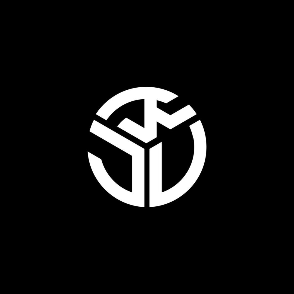 design de logotipo de letra kjv em fundo preto. conceito de logotipo de letra de iniciais criativas kjv. design de letra kjv. vetor