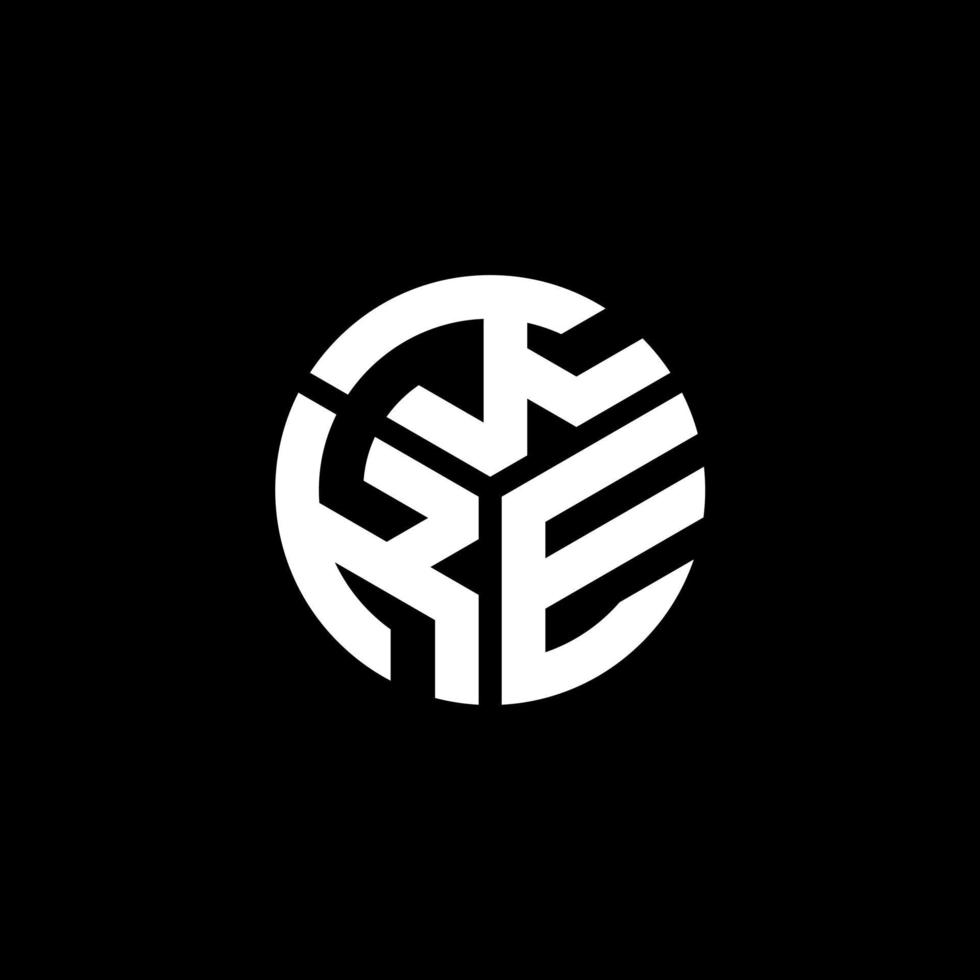 design de logotipo de letra kke em fundo preto. conceito de logotipo de letra de iniciais criativas kke. kke design de letras. vetor