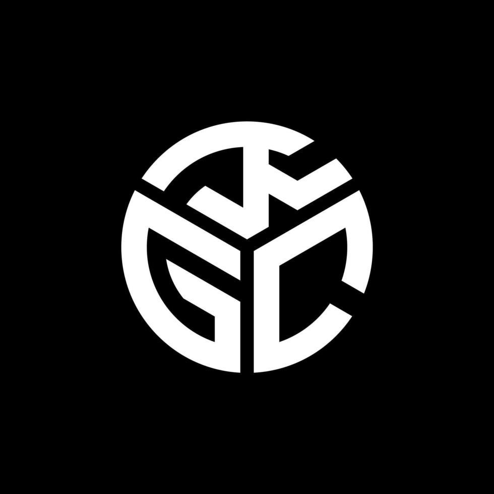 kgc carta logotipo design em fundo preto. kgc conceito de logotipo de letra de iniciais criativas. desenho de letras kgc. vetor