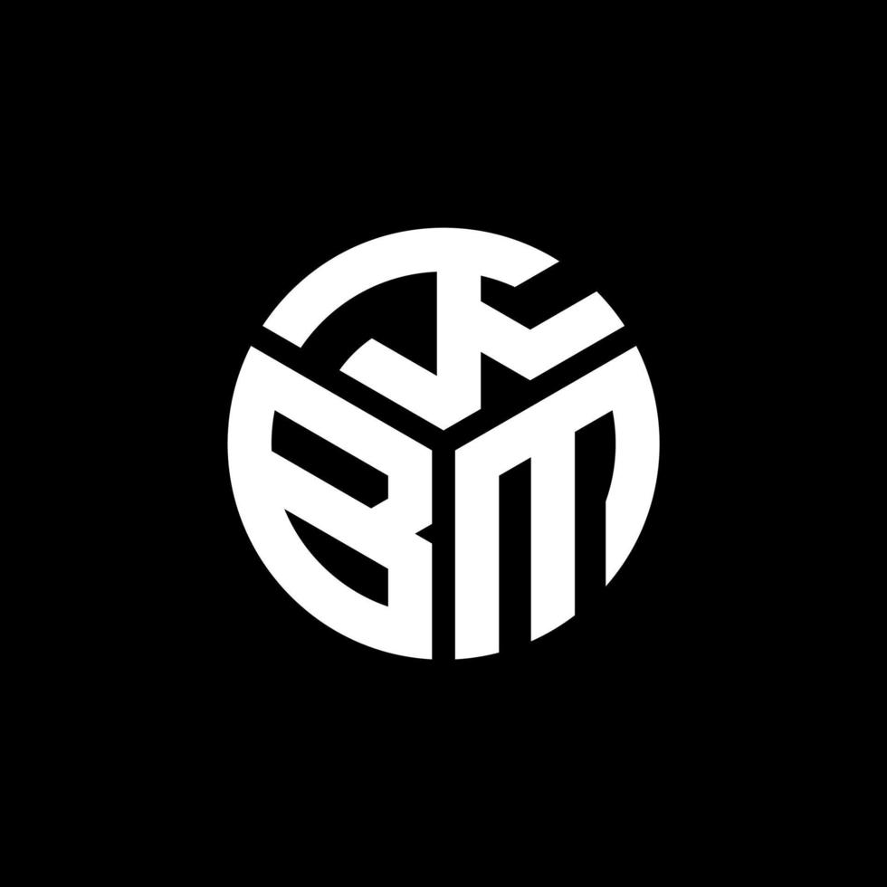 design de logotipo de letra kbm em fundo preto. conceito de logotipo de letra de iniciais criativas kbm. projeto de letra kbm. vetor