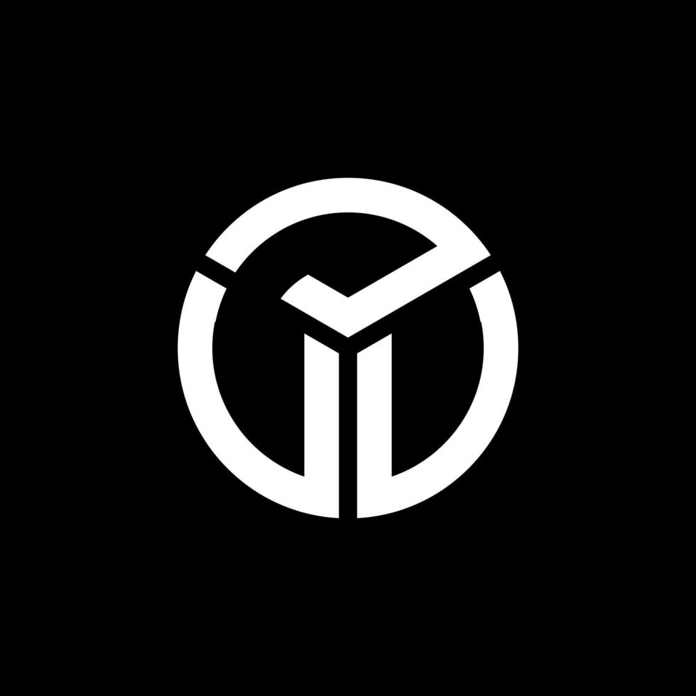 design de logotipo de carta jvv em fundo preto. conceito de logotipo de letra de iniciais criativas jvv. design de letra jvv. vetor
