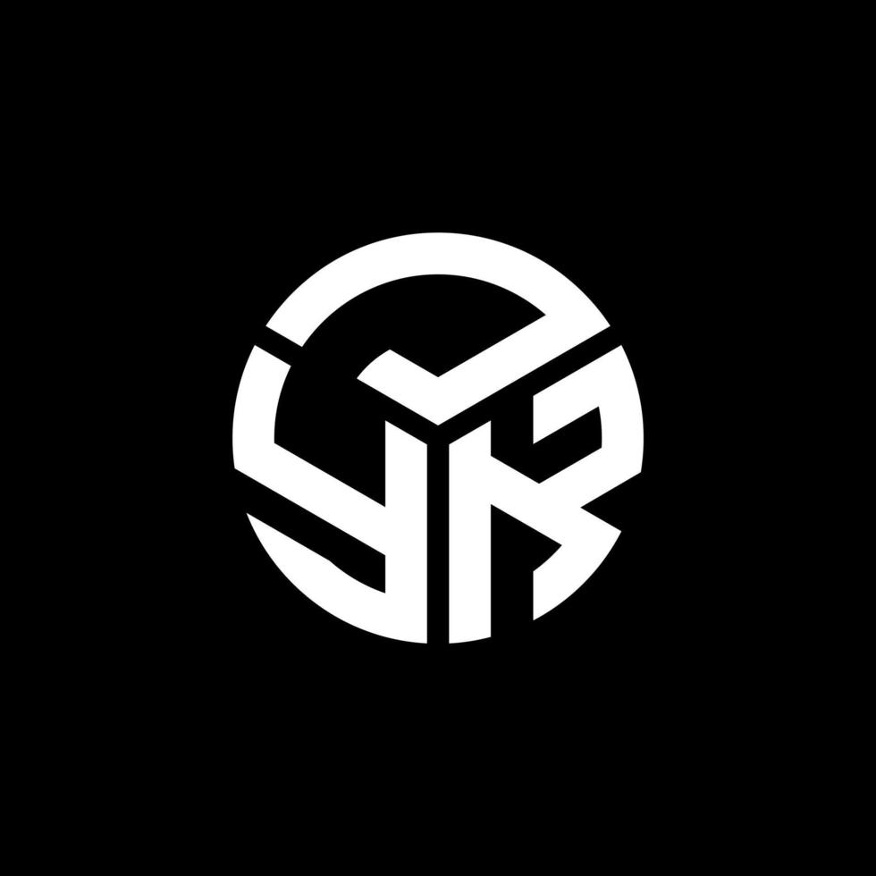 design de logotipo de carta jyk em fundo preto. conceito de logotipo de carta de iniciais criativas jyk. design de letra jyk. vetor