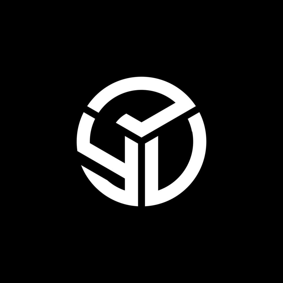 design de logotipo de carta jyv em fundo preto. conceito de logotipo de carta de iniciais criativas jyv. design de letra jyv. vetor