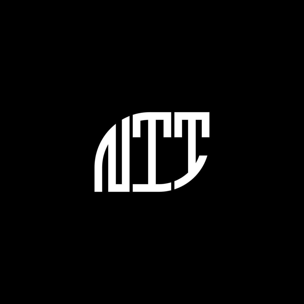 design de logotipo de letra ntt em fundo preto. conceito de logotipo de letra de iniciais criativas ntt. design de letra ntt. vetor