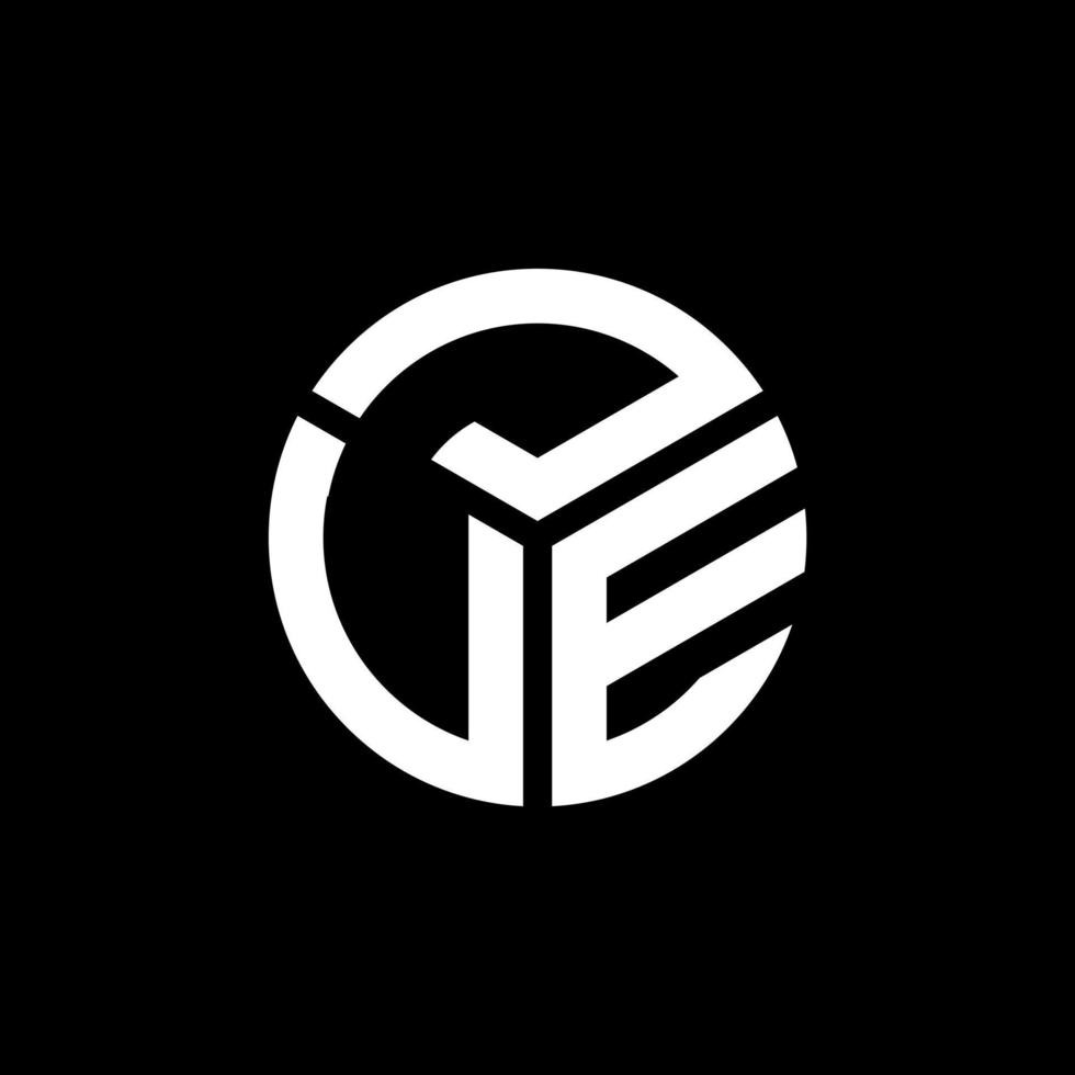 design de logotipo de carta jue em fundo preto. conceito de logotipo de letra de iniciais criativas jue. design de letra jue. vetor