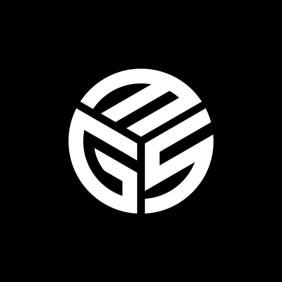 mgs carta logotipo design em fundo preto. mgs conceito de logotipo de letra inicial criativa. design de letras mgs. vetor