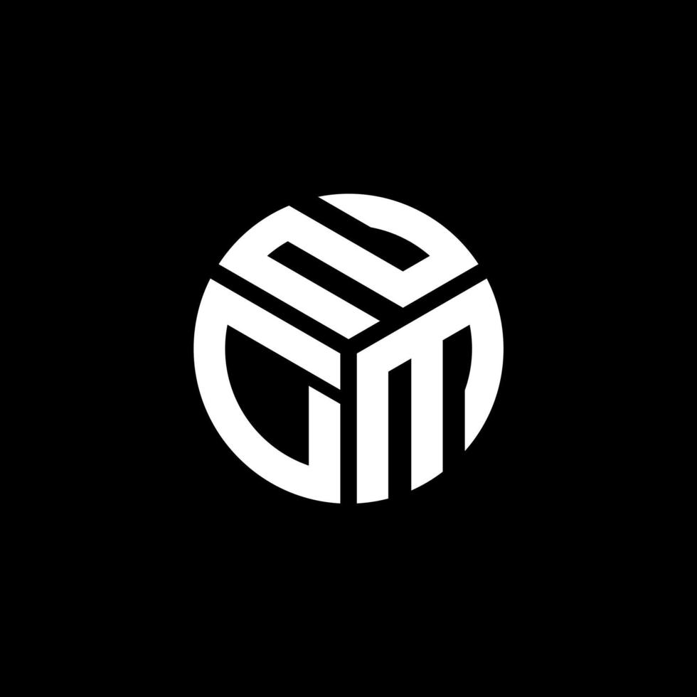 design de logotipo de letra ndm em fundo preto. conceito de logotipo de letra de iniciais criativas ndm. design de letra ndm. vetor