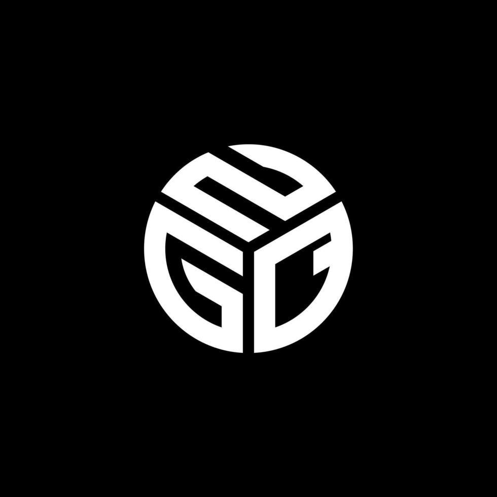 design de logotipo de letra ngq em fundo preto. conceito de logotipo de letra de iniciais criativas ngq. design de letra ngq. vetor