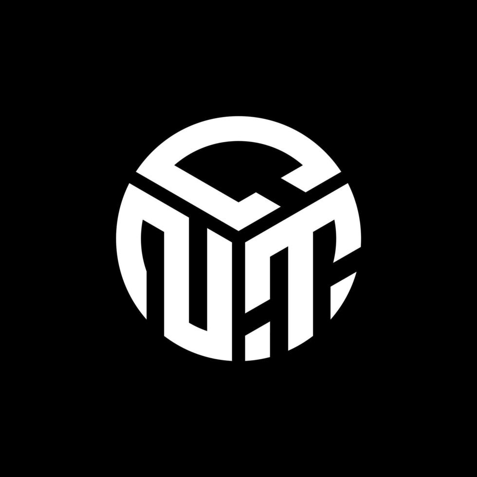 design de logotipo de letra cnt em fundo preto. conceito de logotipo de letra de iniciais criativas cnt. design de letra cnt. vetor