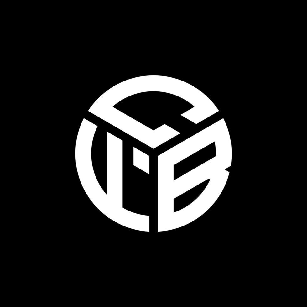 design de logotipo de carta cfb em fundo preto. conceito de logotipo de letra de iniciais criativas cfb. design de letra cfb. vetor