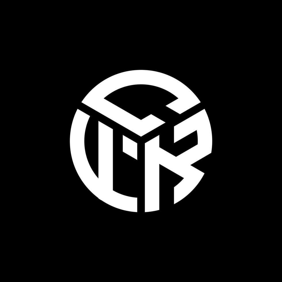 design de logotipo de carta cfk em fundo preto. conceito de logotipo de carta de iniciais criativas cfk. design de letra cfk. vetor