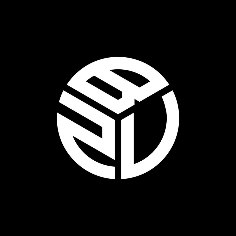 design de logotipo de carta bzv em fundo preto. conceito de logotipo de letra de iniciais criativas bzv. design de letra bzv. vetor