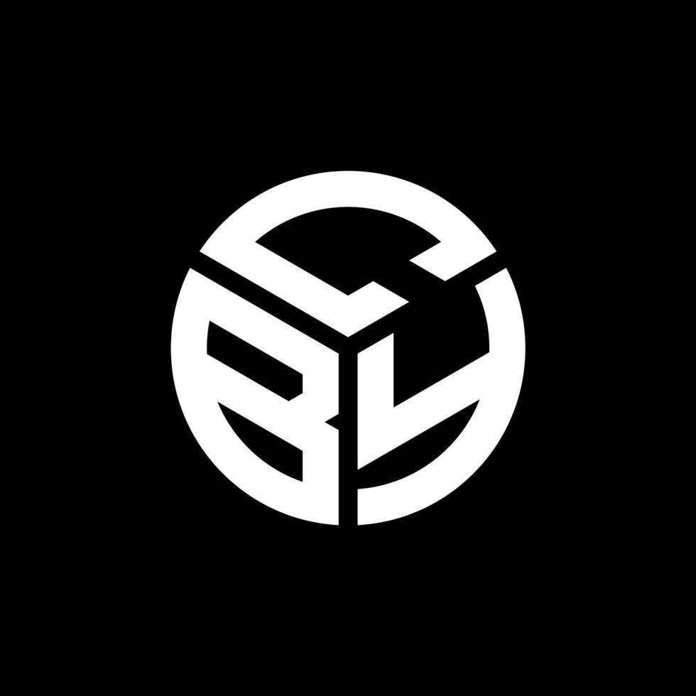 design de logotipo de carta cby em fundo preto. cby conceito de logotipo de letra de iniciais criativas. design de letra cby. vetor