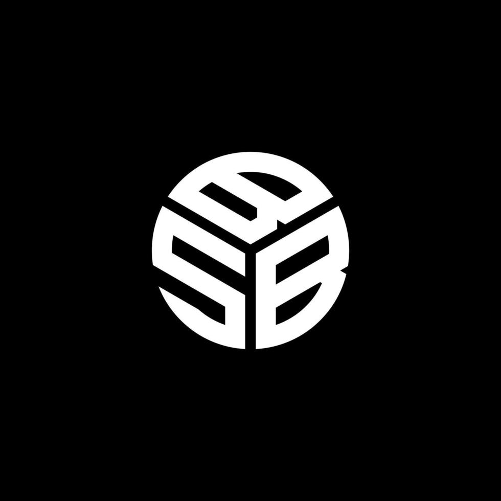 design de logotipo de carta bsb em fundo preto. conceito de logotipo de letra de iniciais criativas bsb. design de letra bsb. vetor