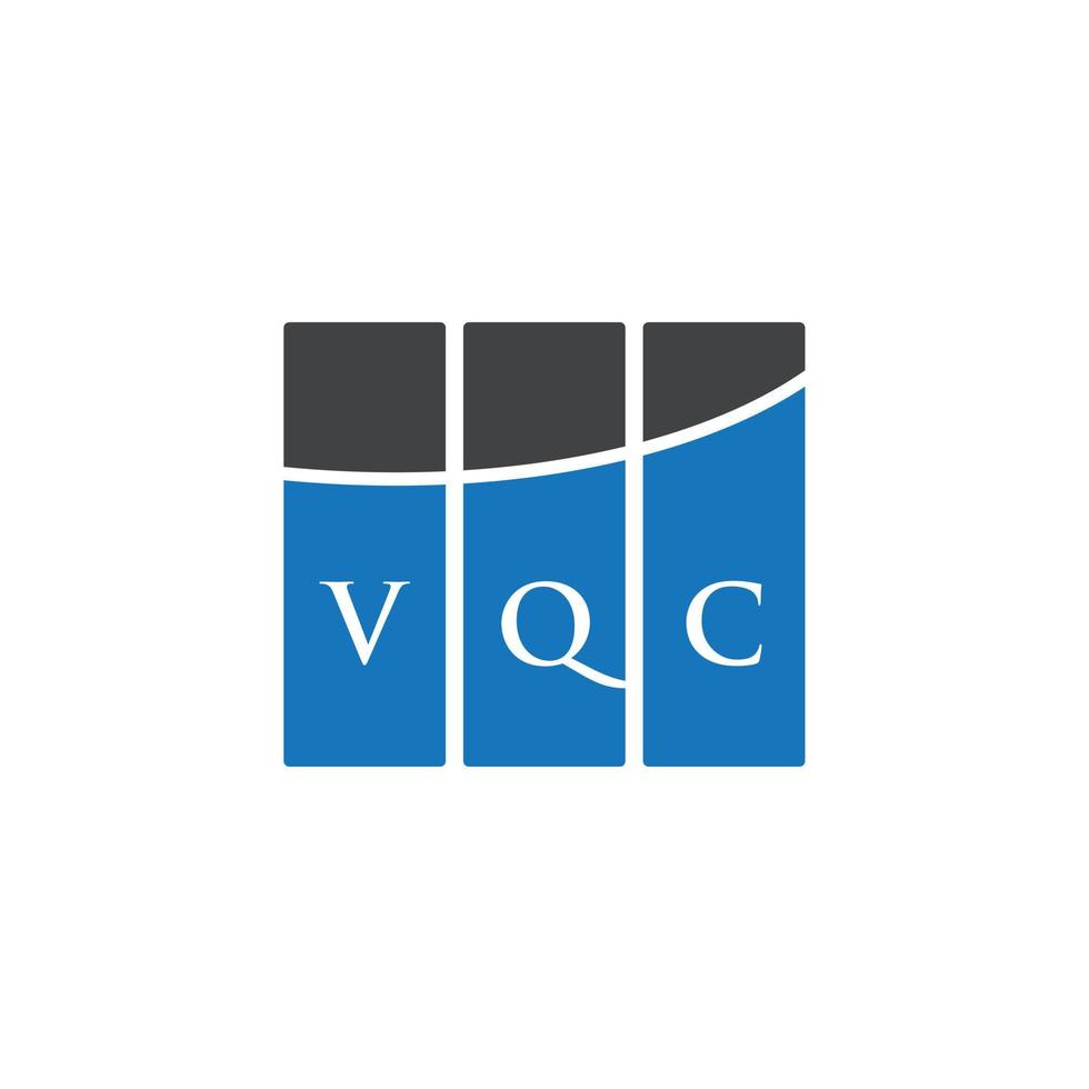 design de logotipo de carta vqc em fundo branco. conceito de logotipo de letra de iniciais criativas vqc. design de letra vqc. vetor