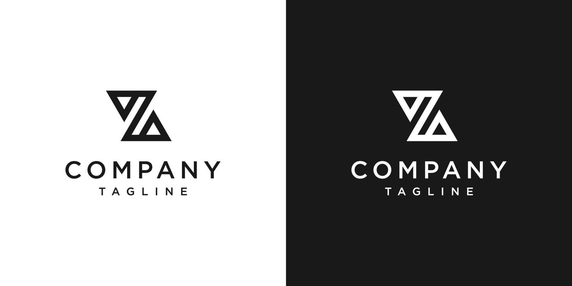 modelo de ícone de design de logotipo de monograma criativo letra z fundo branco e preto vetor