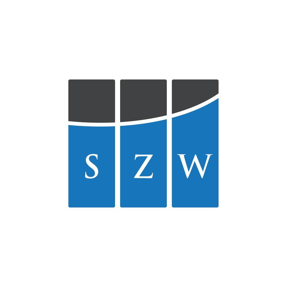 design de logotipo de carta szw em fundo branco. szw conceito de logotipo de letra de iniciais criativas. design de letra szw. vetor