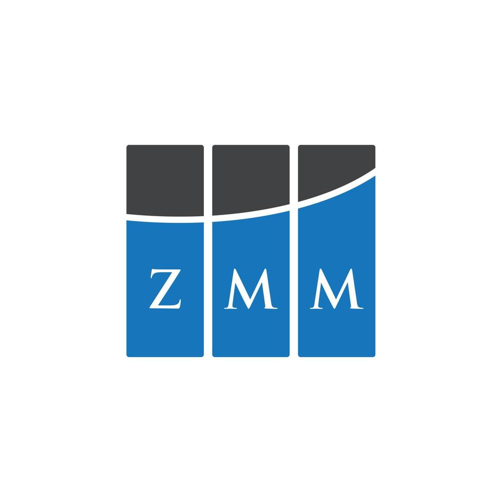 design de logotipo de letra zmm em fundo branco. conceito de logotipo de letra de iniciais criativas zmm. design de letra zmm. vetor