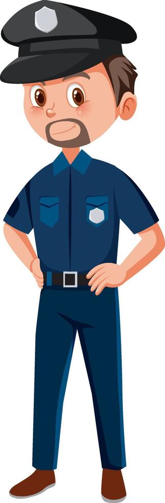 policial de uniforme azul vetor