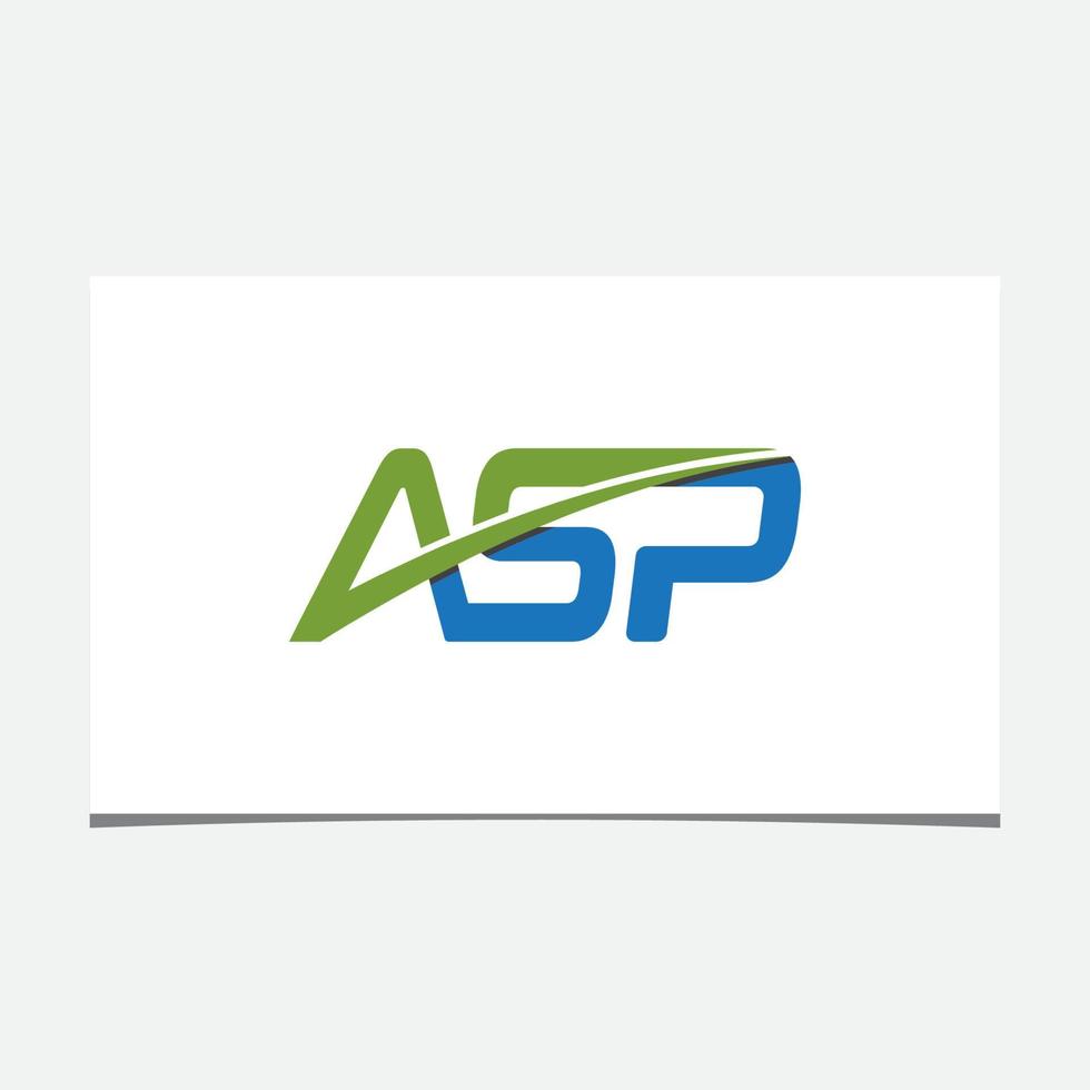 vetor de design de logotipo inicial asp