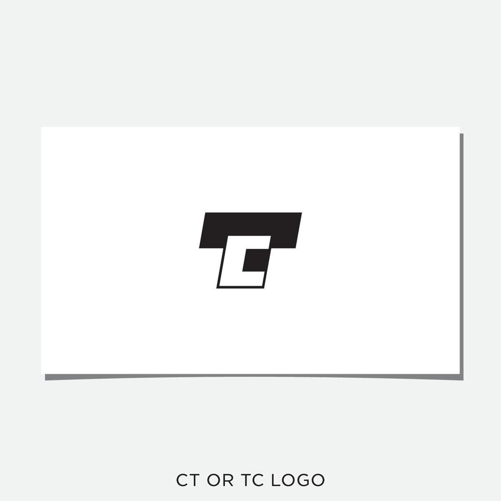 vetor de design de logotipo ct ou tc