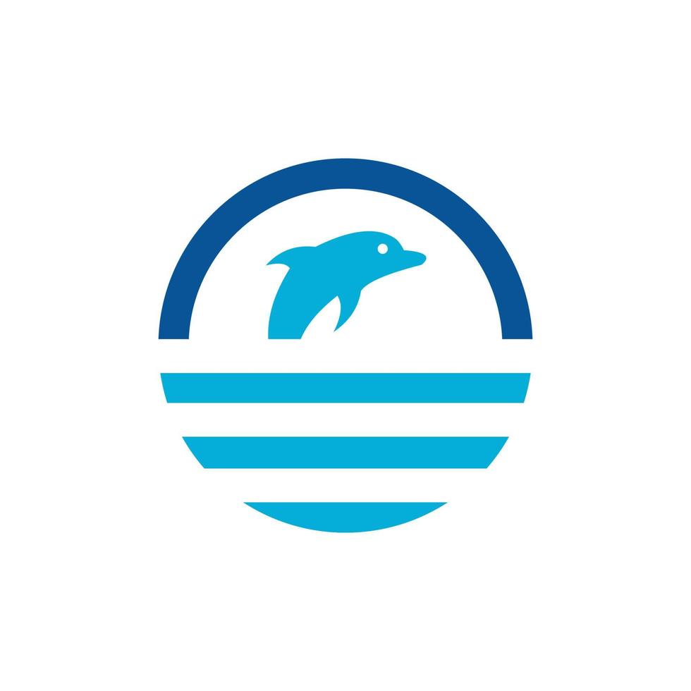 ilustração logotipo oceano vetor