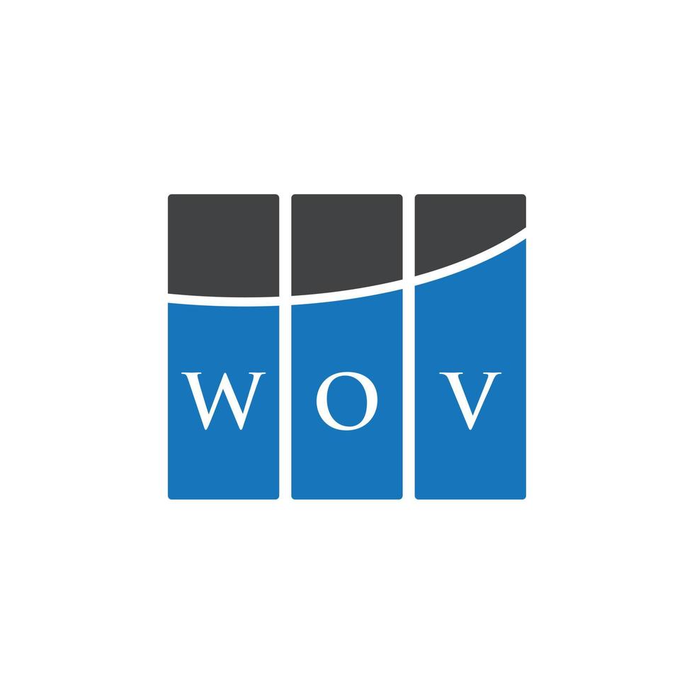 design de logotipo de carta wov em fundo branco. wov conceito de logotipo de letra de iniciais criativas. design de letra wov. vetor