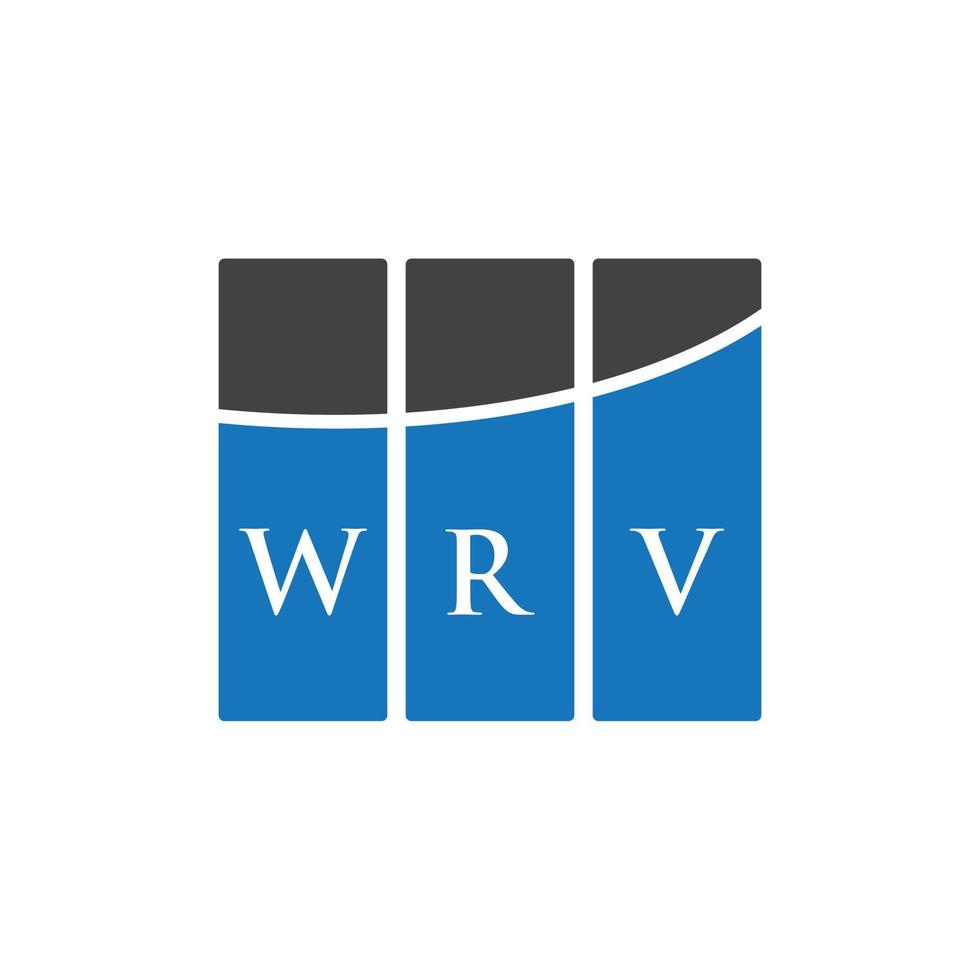 design de logotipo de carta wrv em fundo branco. conceito de logotipo de carta de iniciais criativas wrv. design de letra wrv. vetor