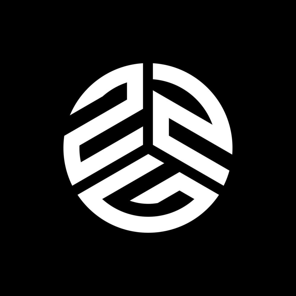 design de logotipo de letra zzg em fundo preto. conceito de logotipo de letra de iniciais criativas zzg. design de letra zzg. vetor