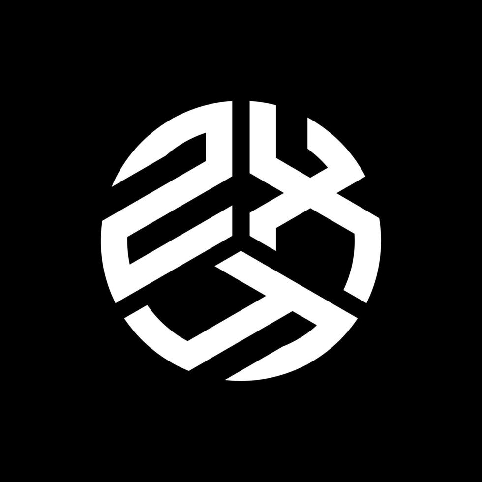 design de logotipo de carta zxy em fundo branco. conceito de logotipo de letra de iniciais criativas zxy. design de letra zxy. vetor
