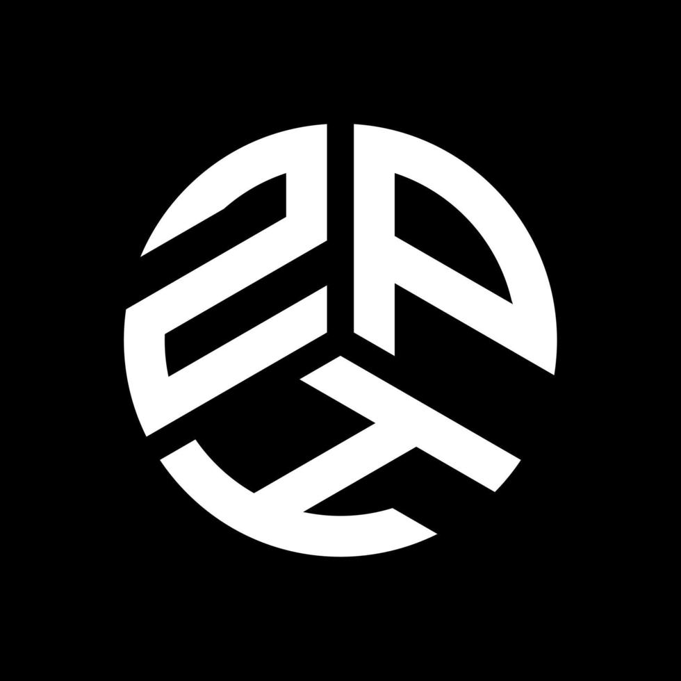 design de logotipo de letra zph em fundo preto. conceito de logotipo de letra de iniciais criativas zph. design de letra zph. vetor