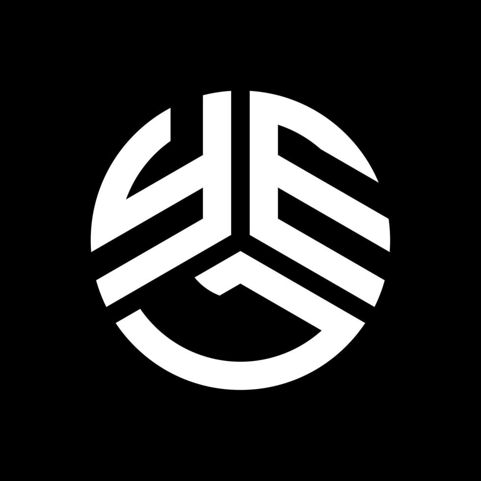 design de logotipo de carta yel em fundo preto. conceito de logotipo de letra de iniciais criativas yel. design de letra yel. vetor