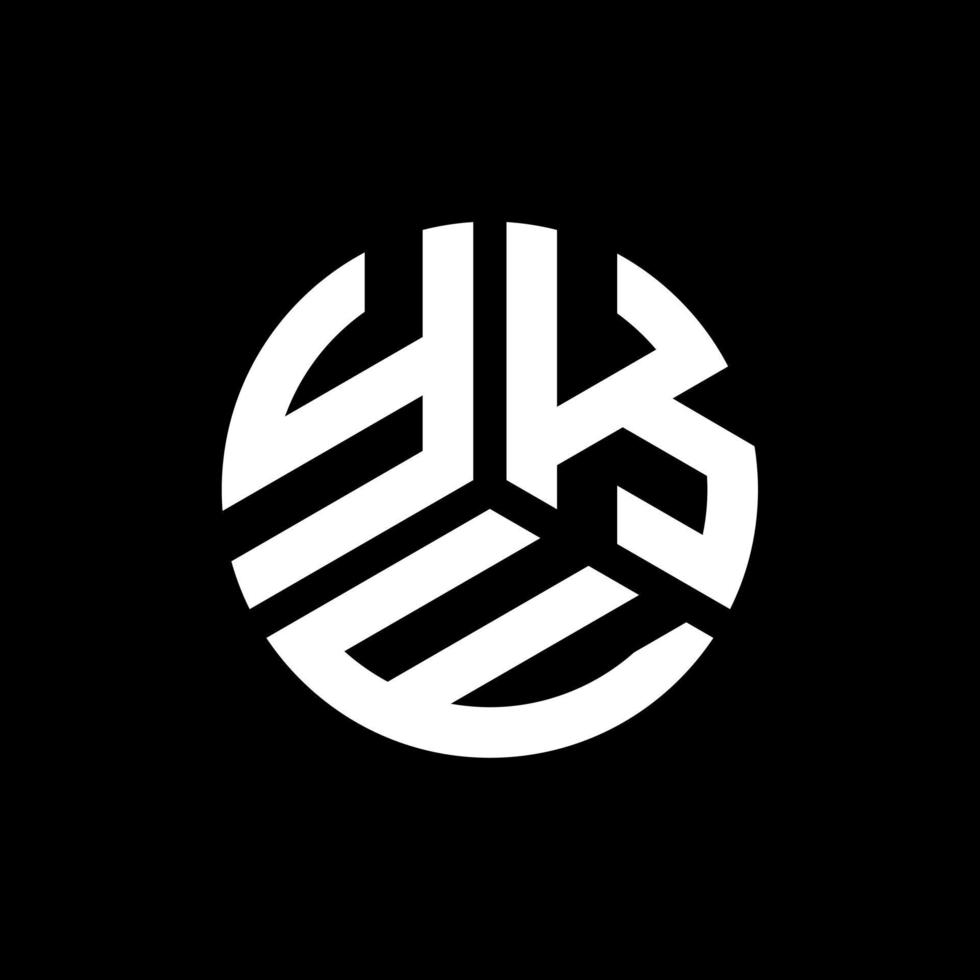 design de logotipo de carta yke em fundo preto. conceito de logotipo de letra de iniciais criativas yke. design de letra yke. vetor
