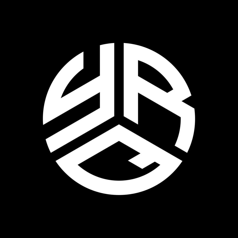 design de logotipo de letra yrq em fundo preto. conceito de logotipo de letra de iniciais criativas yrq. design de letra yrq. vetor