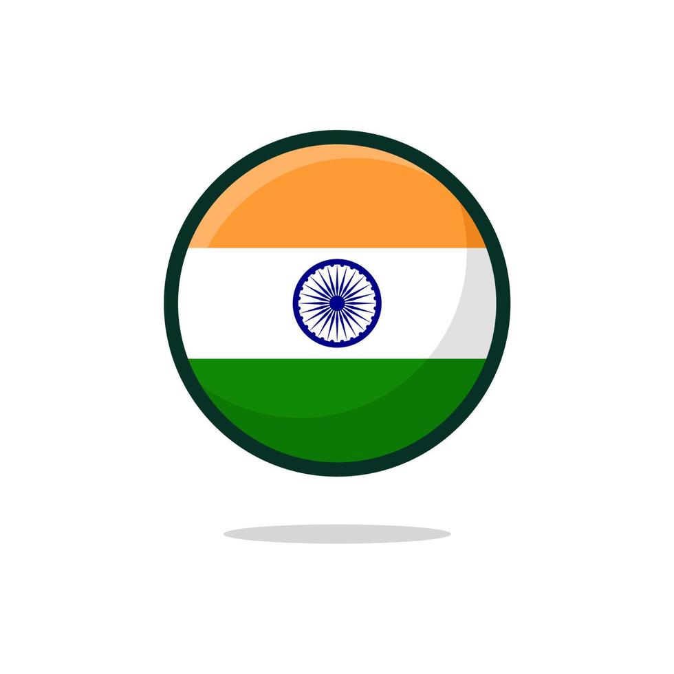 ícone de bandeira da índia vetor