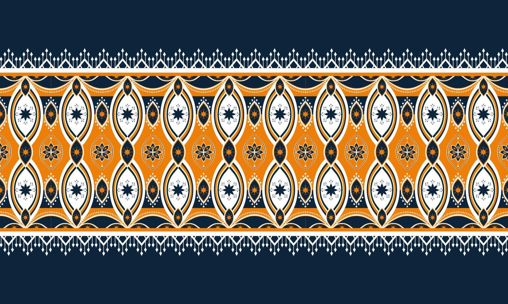 geométrico étnico oriental ikat padrão design tradicional para plano de fundo, tapete, papel de parede, roupas, embrulho, batik, tecido, ilustração vetorial. estilo bordado. vetor